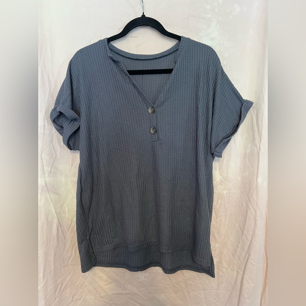 SHEIN Navy Button-Down Women's Shirt